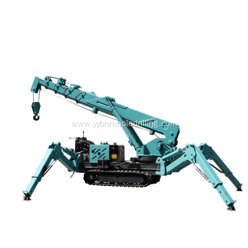 5Ton hydraulic spider crane crawler-type crane spider crane